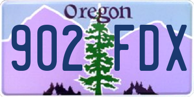 OR license plate 902FDX