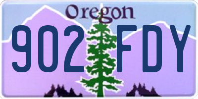 OR license plate 902FDY