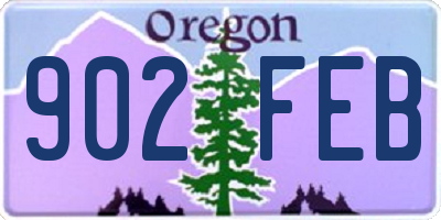 OR license plate 902FEB