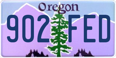 OR license plate 902FED