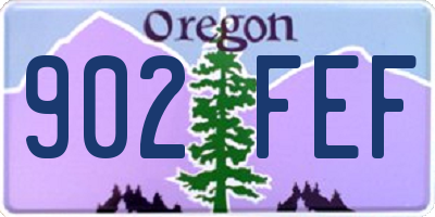 OR license plate 902FEF