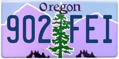 OR license plate 902FEI