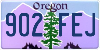 OR license plate 902FEJ