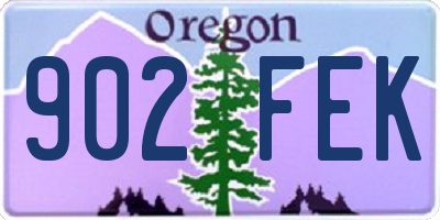 OR license plate 902FEK