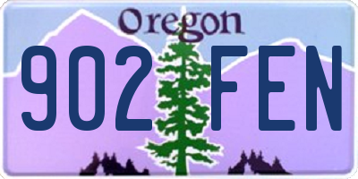 OR license plate 902FEN