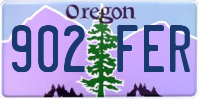 OR license plate 902FER