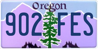 OR license plate 902FES