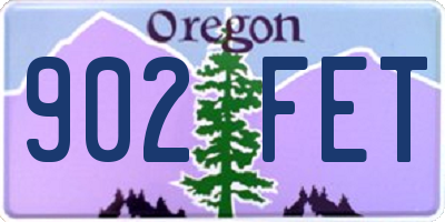 OR license plate 902FET