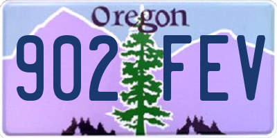 OR license plate 902FEV
