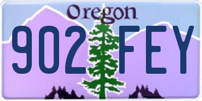 OR license plate 902FEY