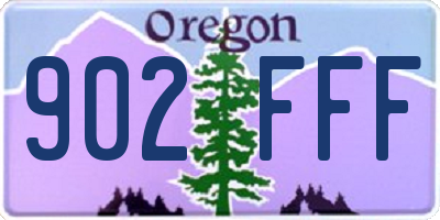 OR license plate 902FFF