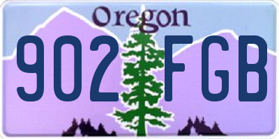 OR license plate 902FGB