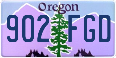 OR license plate 902FGD