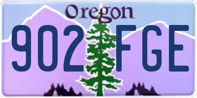 OR license plate 902FGE