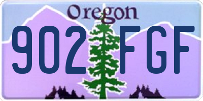 OR license plate 902FGF