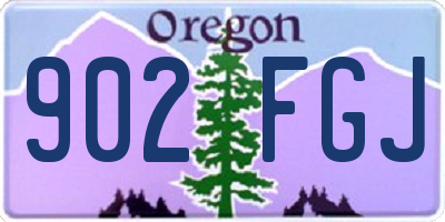 OR license plate 902FGJ