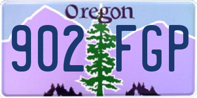 OR license plate 902FGP