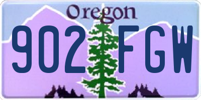 OR license plate 902FGW