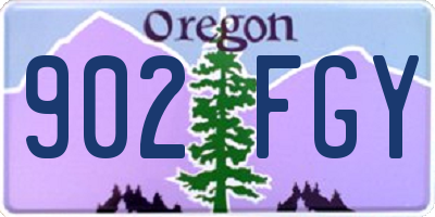 OR license plate 902FGY