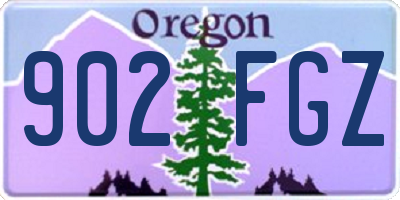 OR license plate 902FGZ
