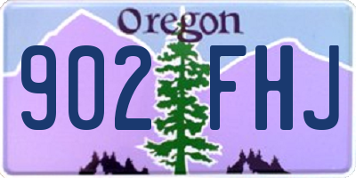 OR license plate 902FHJ