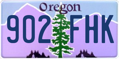 OR license plate 902FHK
