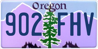OR license plate 902FHV