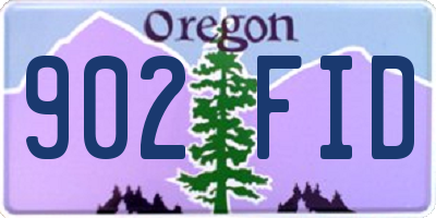 OR license plate 902FID