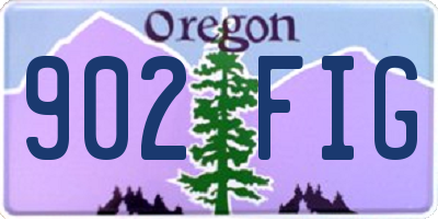 OR license plate 902FIG
