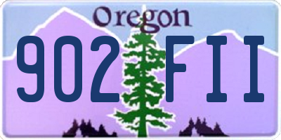 OR license plate 902FII