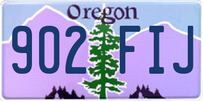 OR license plate 902FIJ