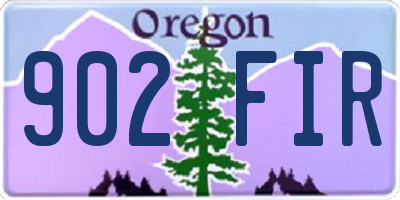 OR license plate 902FIR