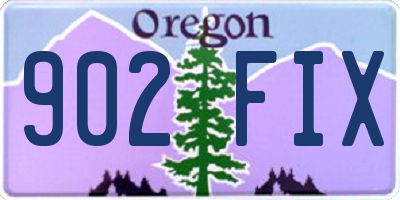 OR license plate 902FIX