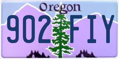 OR license plate 902FIY