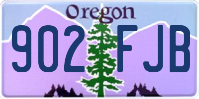 OR license plate 902FJB