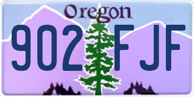 OR license plate 902FJF