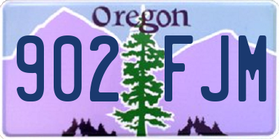 OR license plate 902FJM
