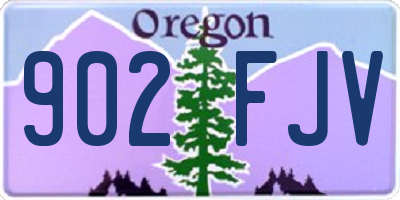 OR license plate 902FJV