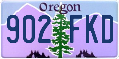 OR license plate 902FKD