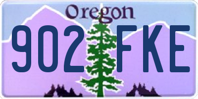 OR license plate 902FKE