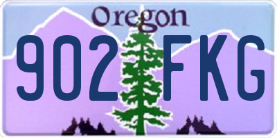 OR license plate 902FKG