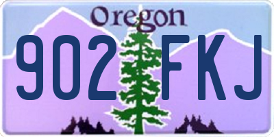 OR license plate 902FKJ
