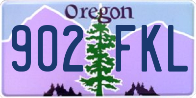 OR license plate 902FKL