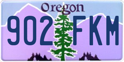 OR license plate 902FKM