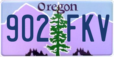 OR license plate 902FKV