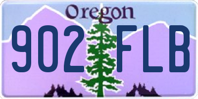 OR license plate 902FLB