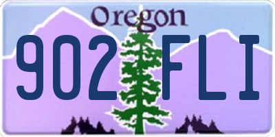 OR license plate 902FLI
