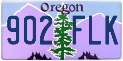 OR license plate 902FLK