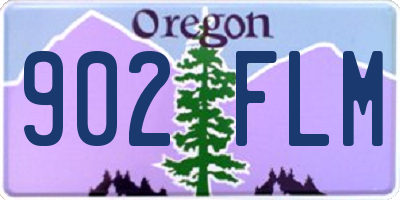 OR license plate 902FLM