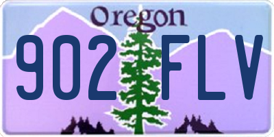 OR license plate 902FLV